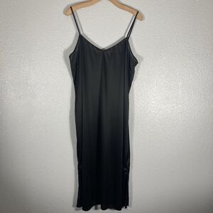 Steve Madden Black Slip Dress Nightgown L Sexy Romantic Feminine Whimsigoth